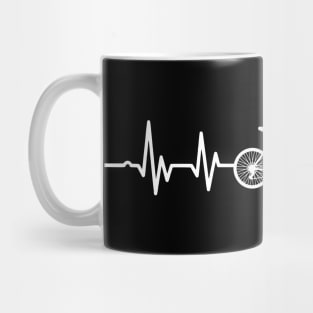 Bicycle Heartbeat - cycling lover gift Mug